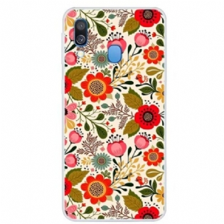 Cover Samsung Galaxy A40 Blomstertapet
