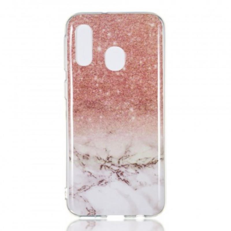 Cover Samsung Galaxy A40 Glitter Marmor