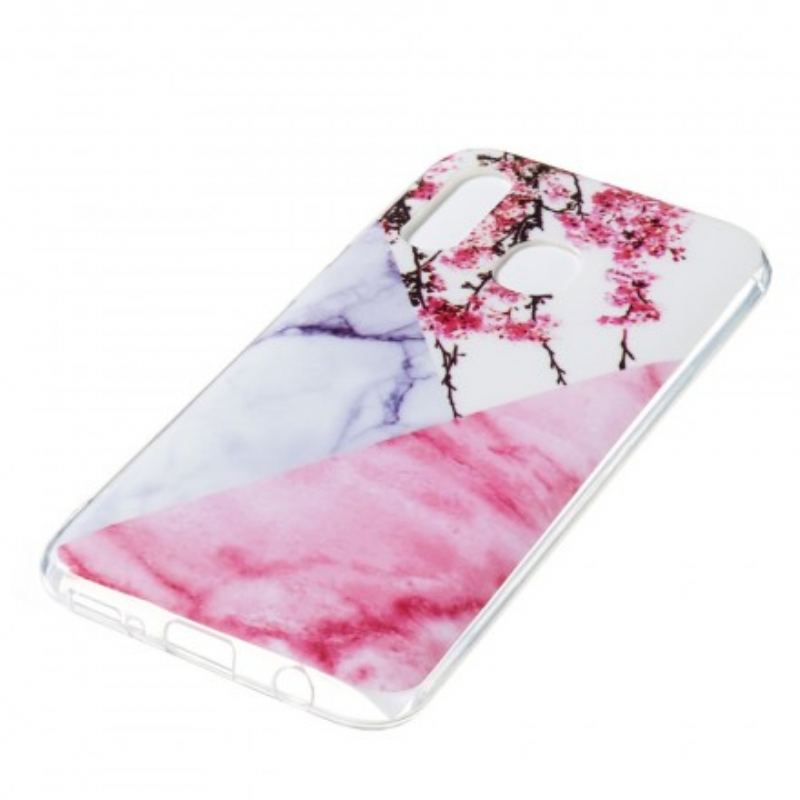 Cover Samsung Galaxy A40 Marmoreret Blommeblomst