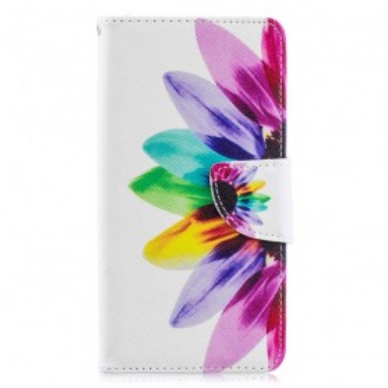 Flip Cover Samsung Galaxy A40 Akvarel Blomst