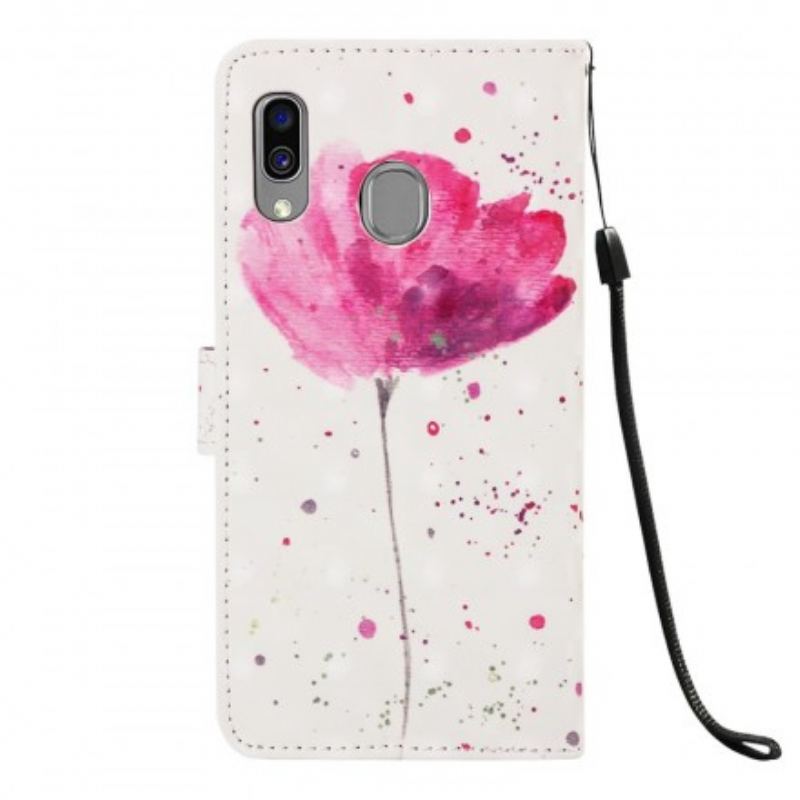 Flip Cover Samsung Galaxy A40 Akvarel Valmue