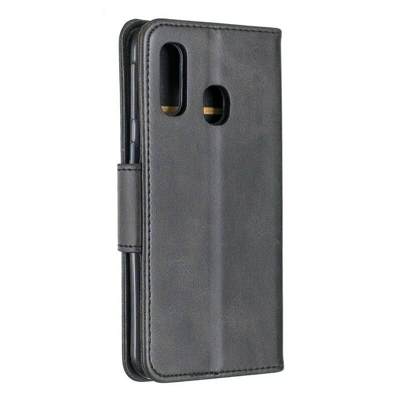 Flip Cover Samsung Galaxy A40 Læder Cover Glat Flap Skrå