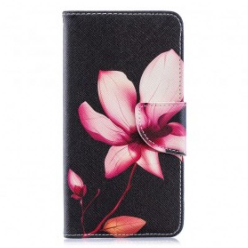 Flip Cover Samsung Galaxy A40 Lyserød Blomst