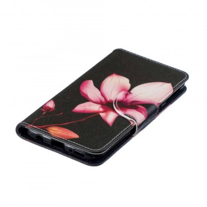 Flip Cover Samsung Galaxy A40 Lyserød Blomst