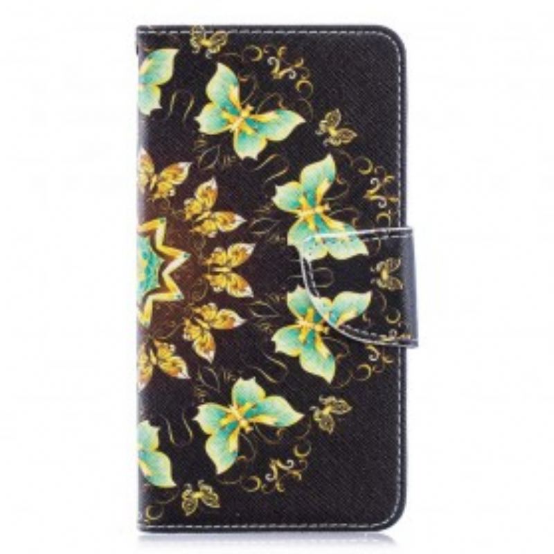 Flip Cover Samsung Galaxy A40 Mandala Sommerfugle