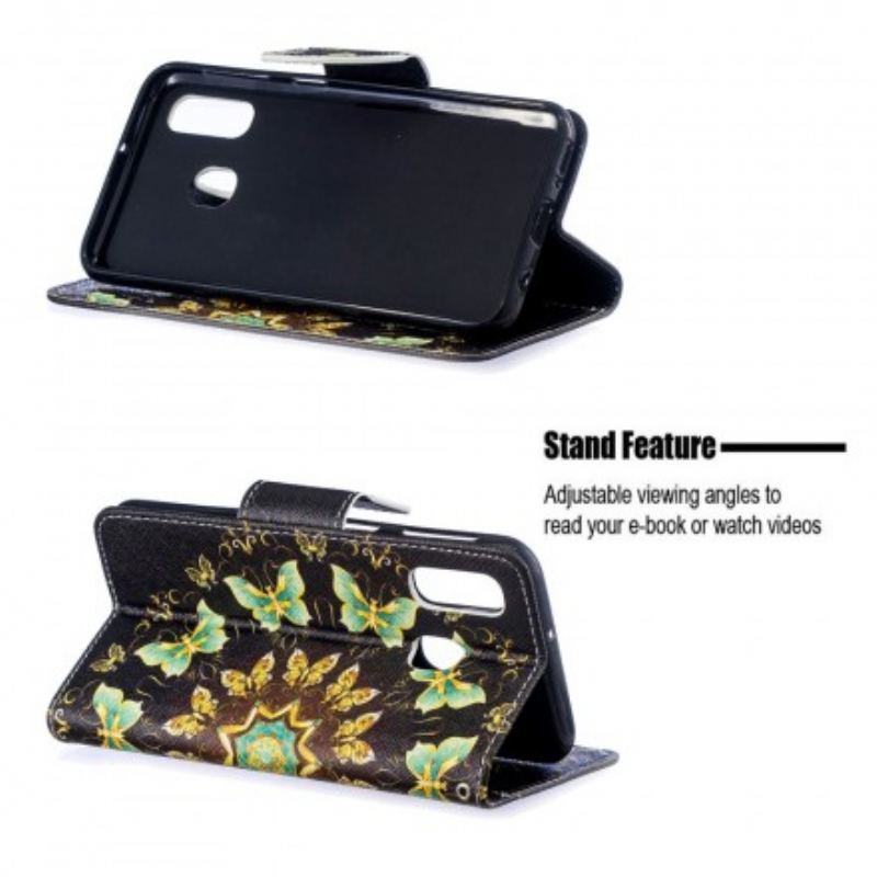 Flip Cover Samsung Galaxy A40 Mandala Sommerfugle