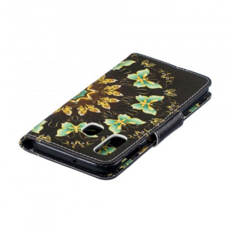 Flip Cover Samsung Galaxy A40 Mandala Sommerfugle