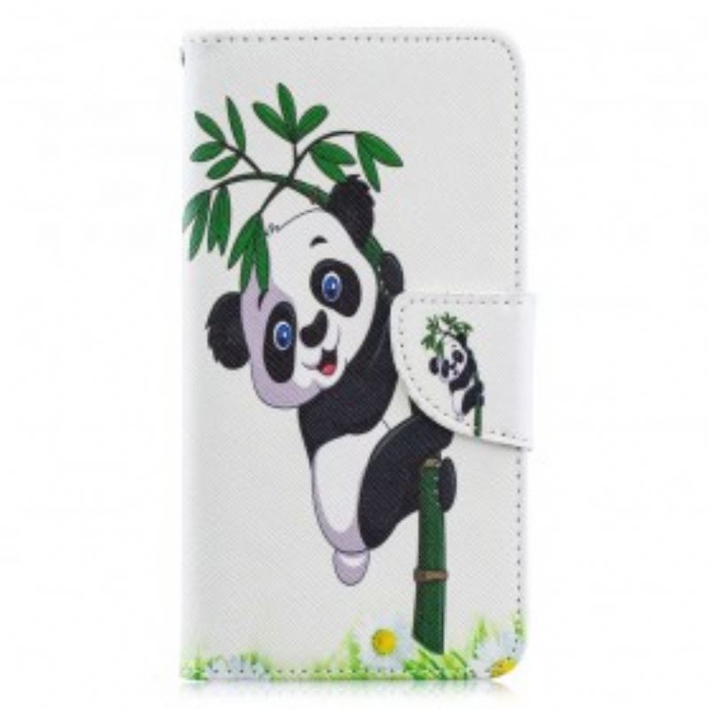 Flip Cover Samsung Galaxy A40 Panda På Bambus