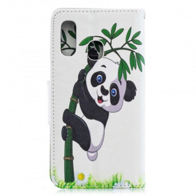 Flip Cover Samsung Galaxy A40 Panda På Bambus