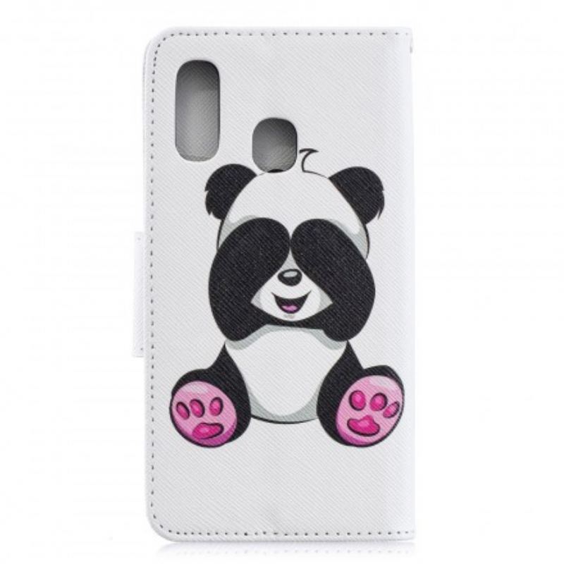 Flip Cover Samsung Galaxy A40 Panda Sjov