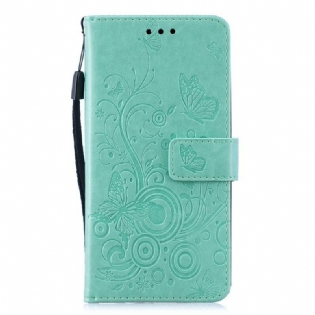 Flip Cover Samsung Galaxy A40 Sommerfugle I Hvirvel