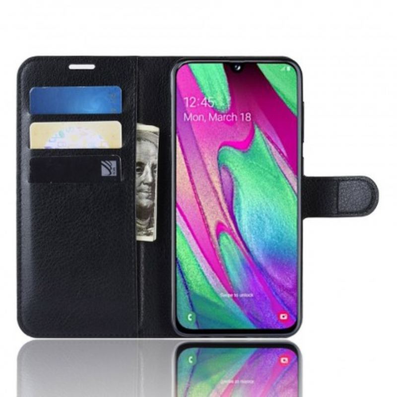 Læder Cover Samsung Galaxy A40 Klassisk