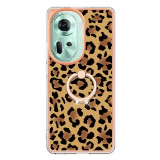 Cover Oppo Reno 11 5g Leopardprint Ringholder