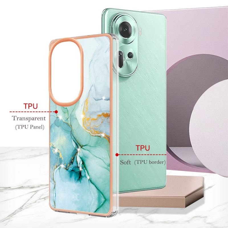 Cover Oppo Reno 11 5g Telefon Etui Marmormønster