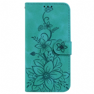 Flip Cover Oppo Reno 11 5g Blomstermønster Med Rem