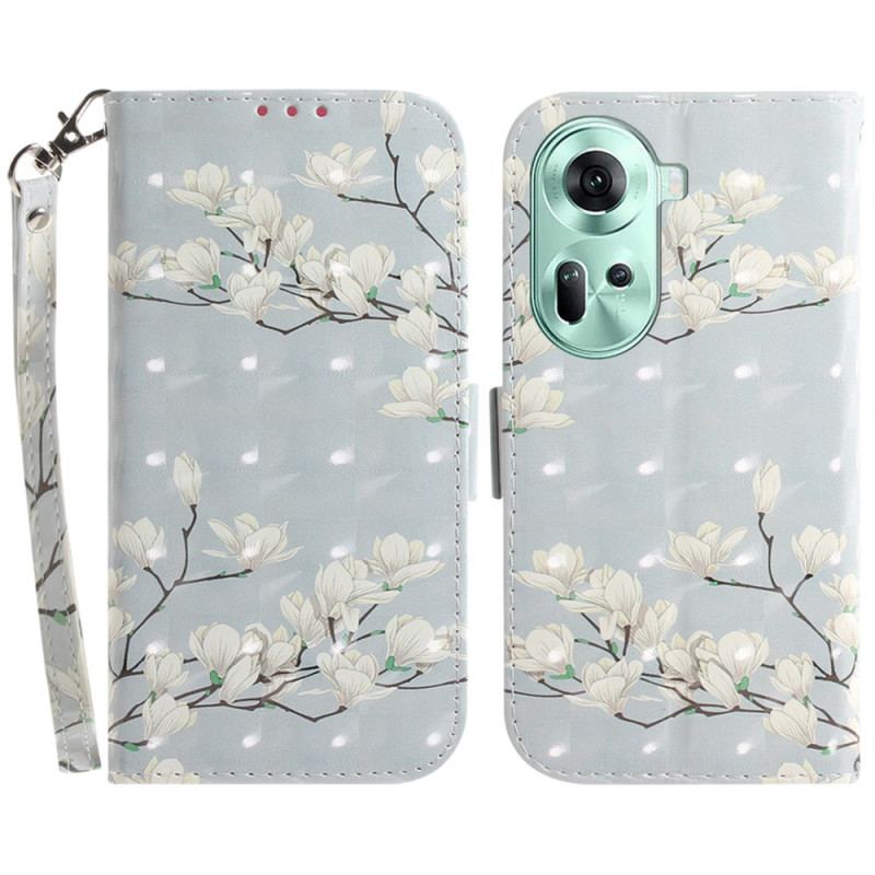 Flip Cover Oppo Reno 11 5g Stribede Magnolier