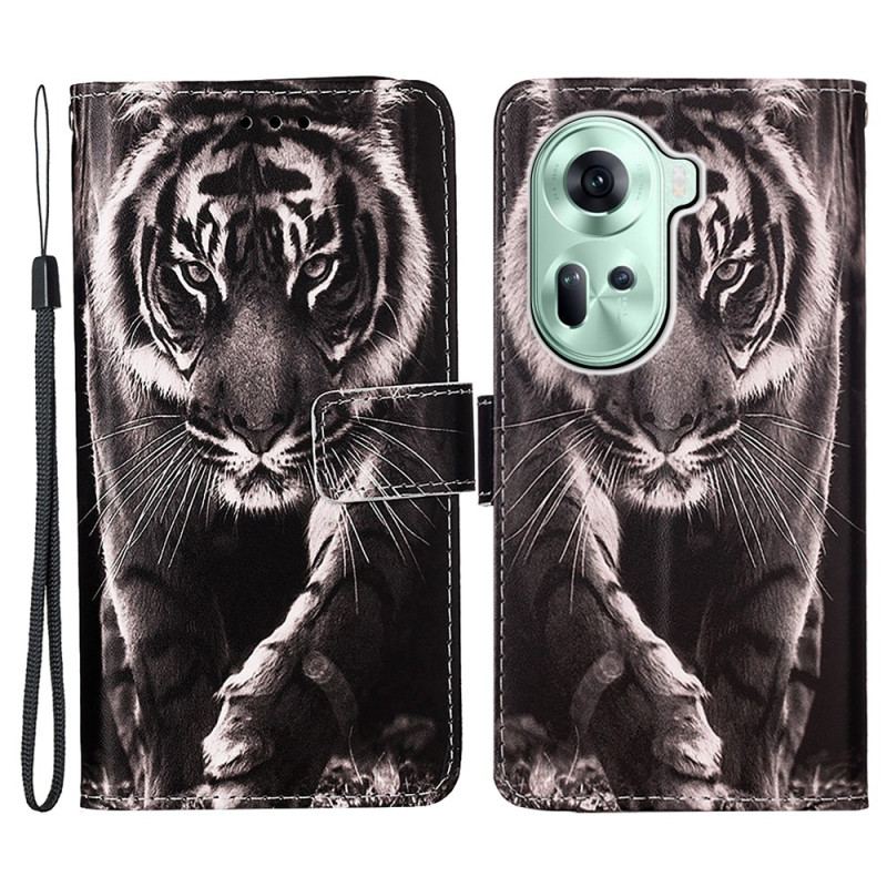 Flip Cover Oppo Reno 11 5g Tiger Med Rem