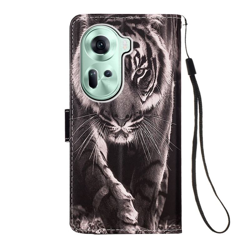 Flip Cover Oppo Reno 11 5g Tiger Med Rem