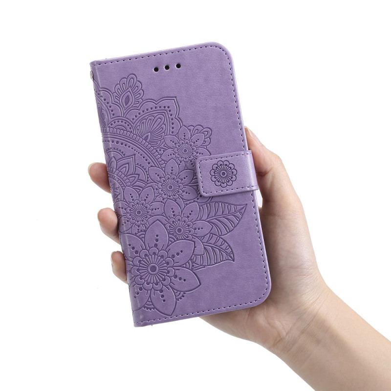 Flip Cover Til Oppo Reno 11 5g Blomstermønster Med Rem