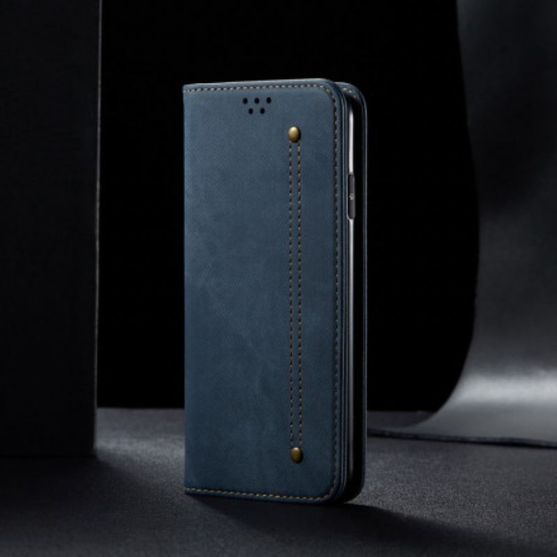 Cover Xiaomi Redmi Note 9T Flip Cover Denim Stof