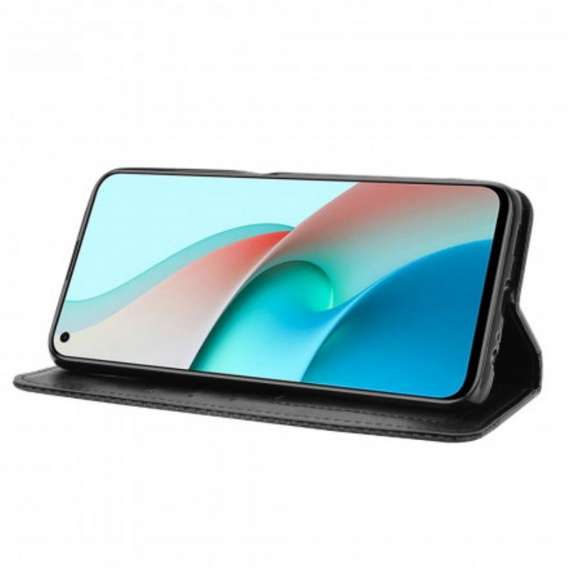 Cover Xiaomi Redmi Note 9T Flip Cover Stiliseret Lædereffekt