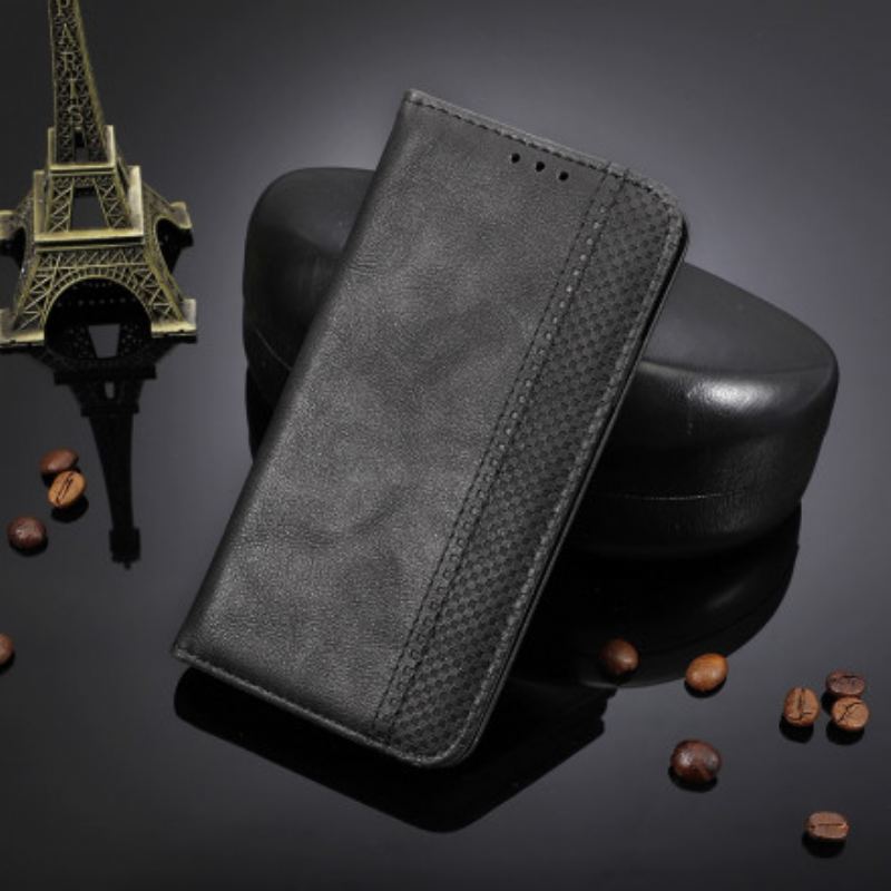 Cover Xiaomi Redmi Note 9T Flip Cover Stiliseret Lædereffekt