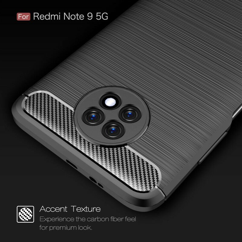 Mobilcover Xiaomi Redmi Note 9T Børstet Kulfiber