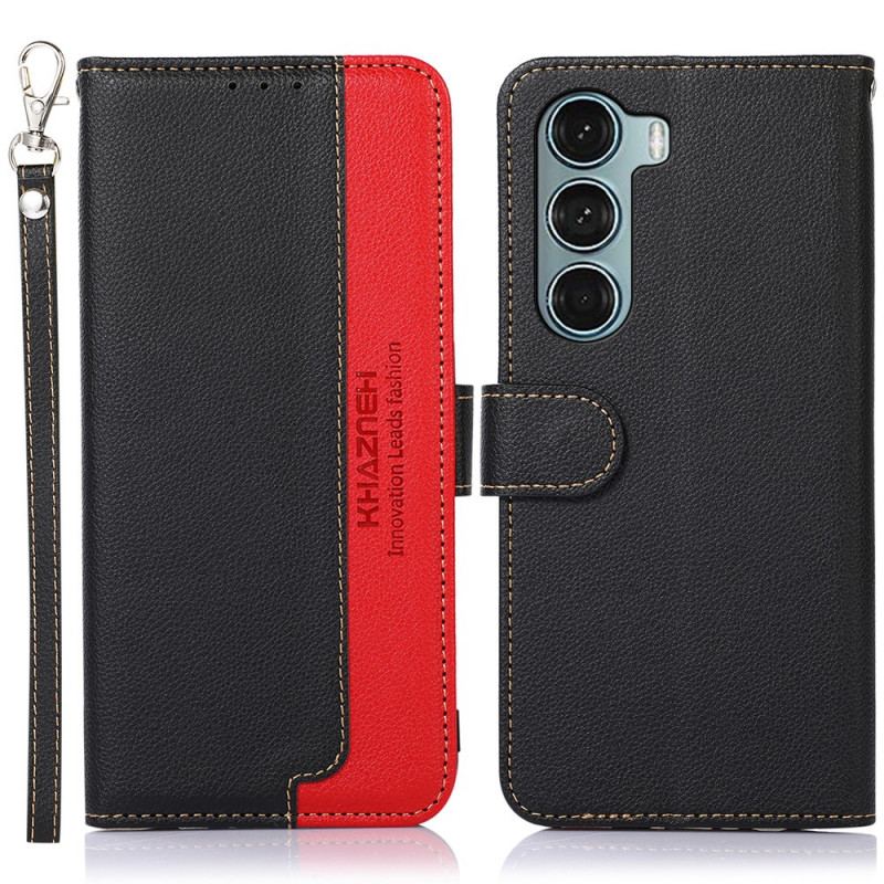 Flip Cover Moto G200 5G Lychee Style Rfid Khazneh