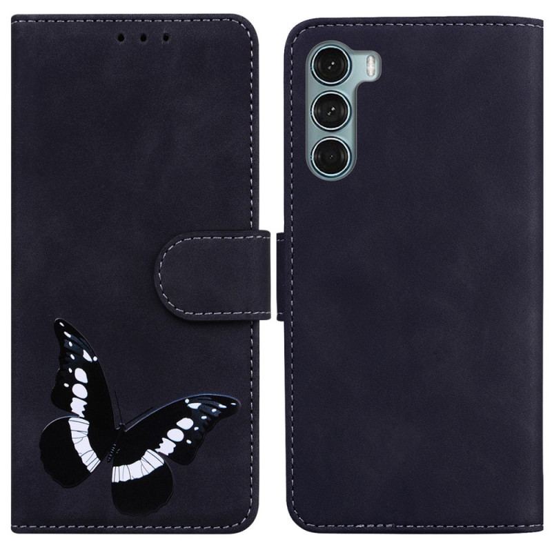 Flip Cover Moto G200 5G Skin-touch Butterfly