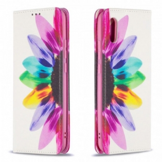 Cover Xiaomi Redmi 9A Flip Cover Akvarel Blomst