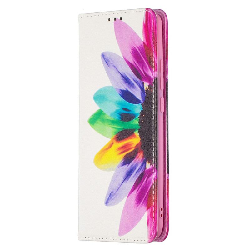 Cover Xiaomi Redmi 9A Flip Cover Akvarel Blomst