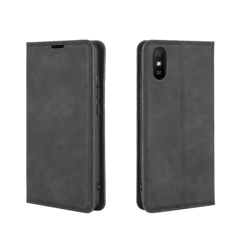 Cover Xiaomi Redmi 9A Flip Cover Blødt Lædereffekt