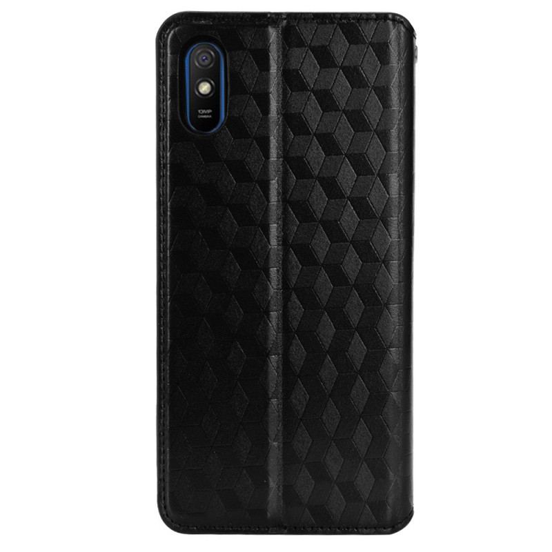 Cover Xiaomi Redmi 9A Flip Cover Diamant Læder Effekt