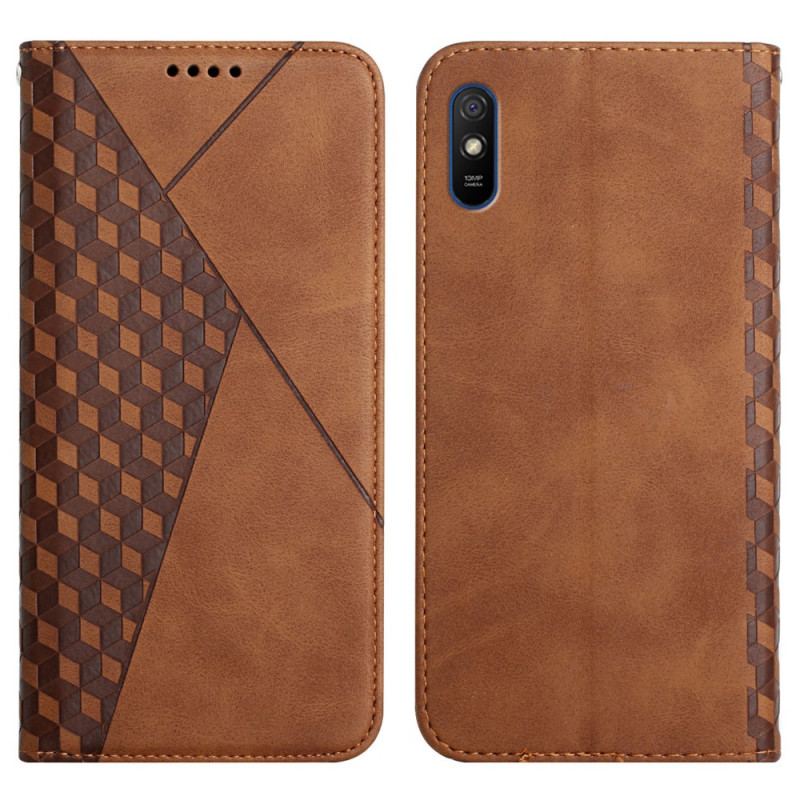 Cover Xiaomi Redmi 9A Flip Cover Geo Lædereffekt