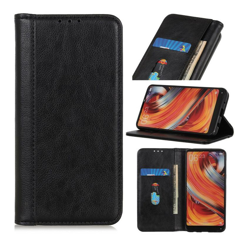 Cover Xiaomi Redmi 9A Flip Cover Litchi Split Læderversion