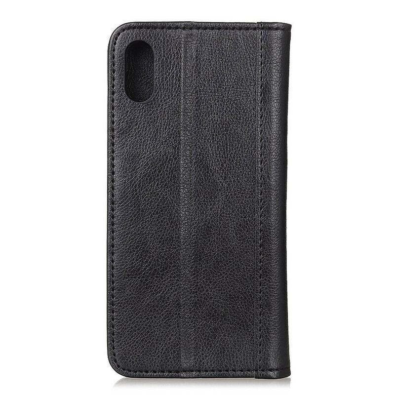 Cover Xiaomi Redmi 9A Flip Cover Litchi Split Læderversion