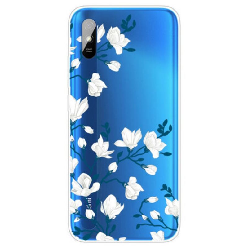 Cover Xiaomi Redmi 9A Hvide Blomster