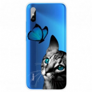 Cover Xiaomi Redmi 9A Kat Og Sommerfugl