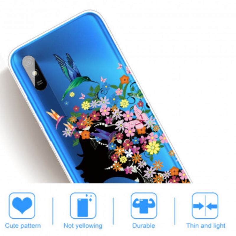 Cover Xiaomi Redmi 9A Smukt Blomsterhoved