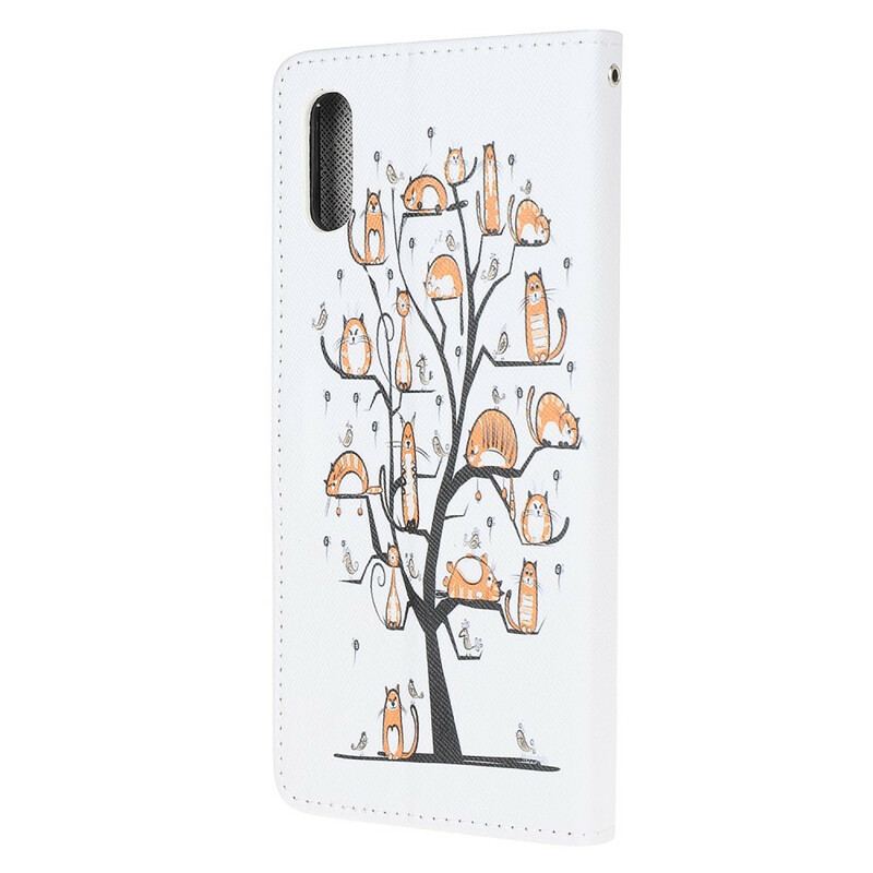 Flip Cover Xiaomi Redmi 9A Med Snor Funky Cats Med Rem