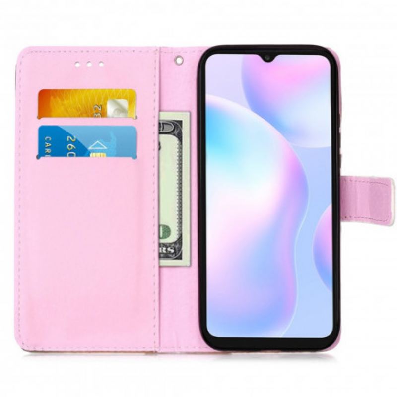 Flip Cover Xiaomi Redmi 9A Med Snor Lanyard Panda Musings