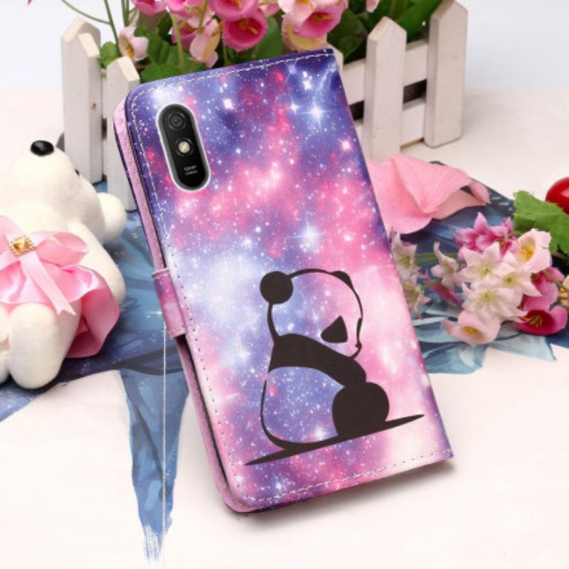 Flip Cover Xiaomi Redmi 9A Med Snor Lanyard Panda Musings