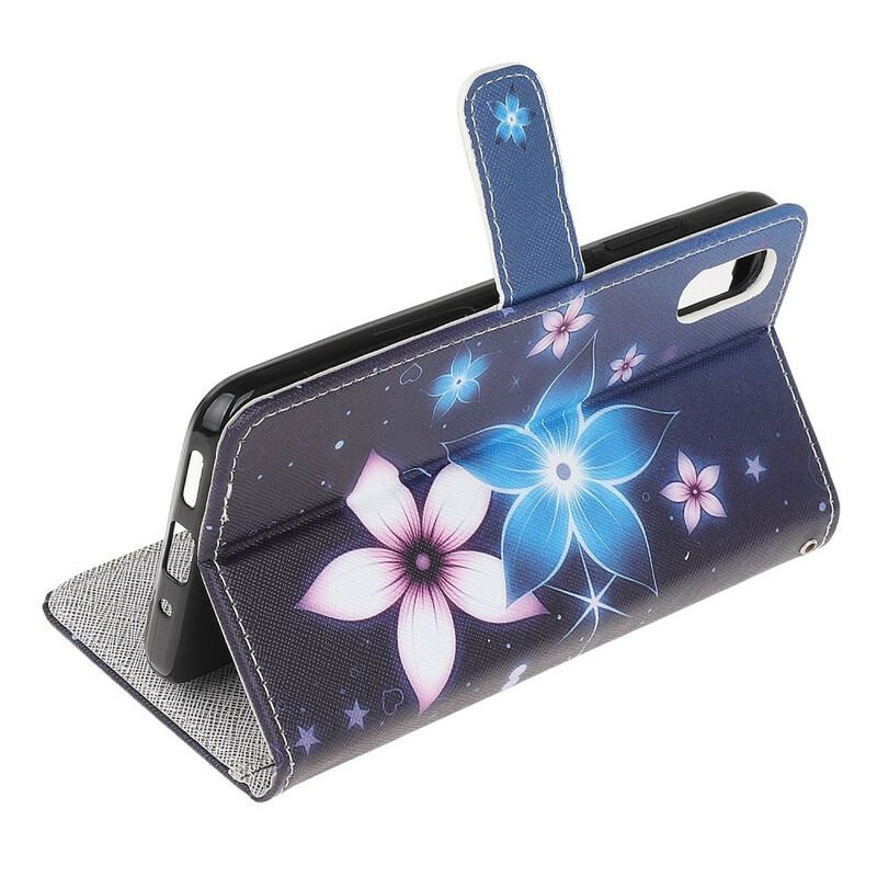 Flip Cover Xiaomi Redmi 9A Med Snor Lunar Strap Blomster