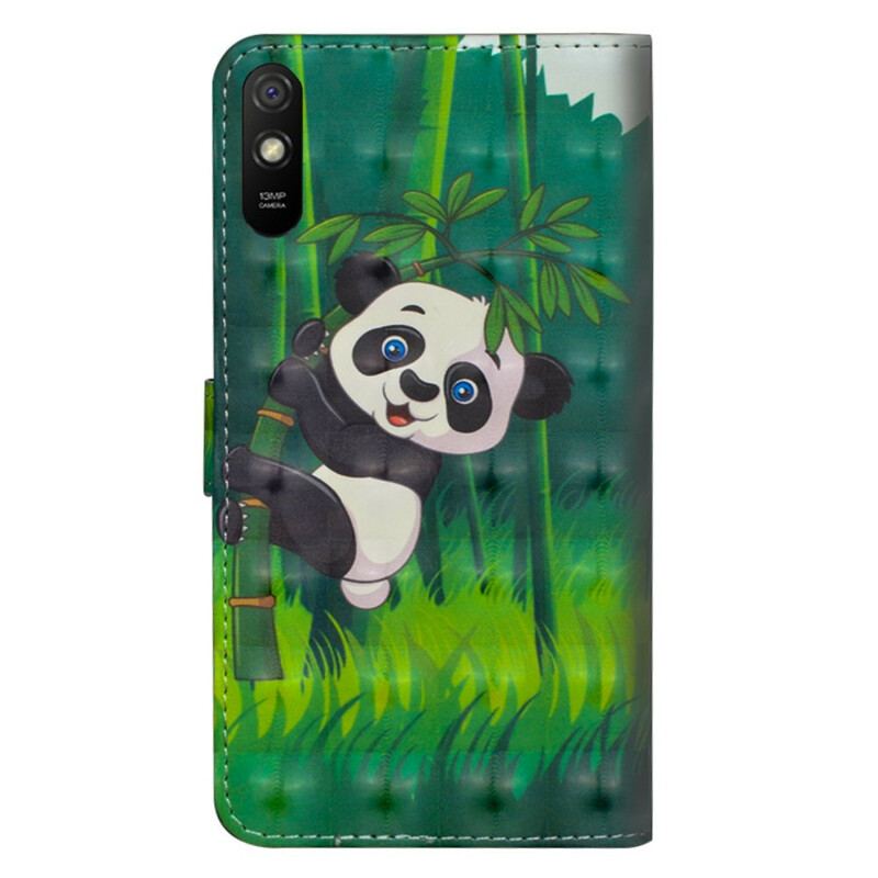 Flip Cover Xiaomi Redmi 9A Panda Og Bambus