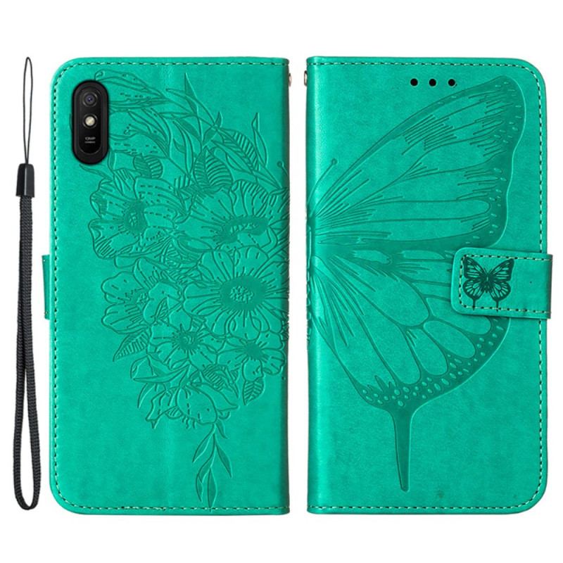 Flip Cover Xiaomi Redmi 9A Sommerfugle Design