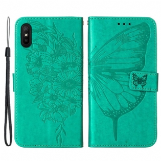 Flip Cover Xiaomi Redmi 9A Sommerfugle Design