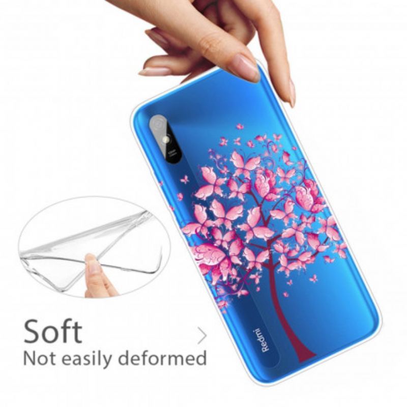 Mobilcover Xiaomi Redmi 9A Pink Træ Top