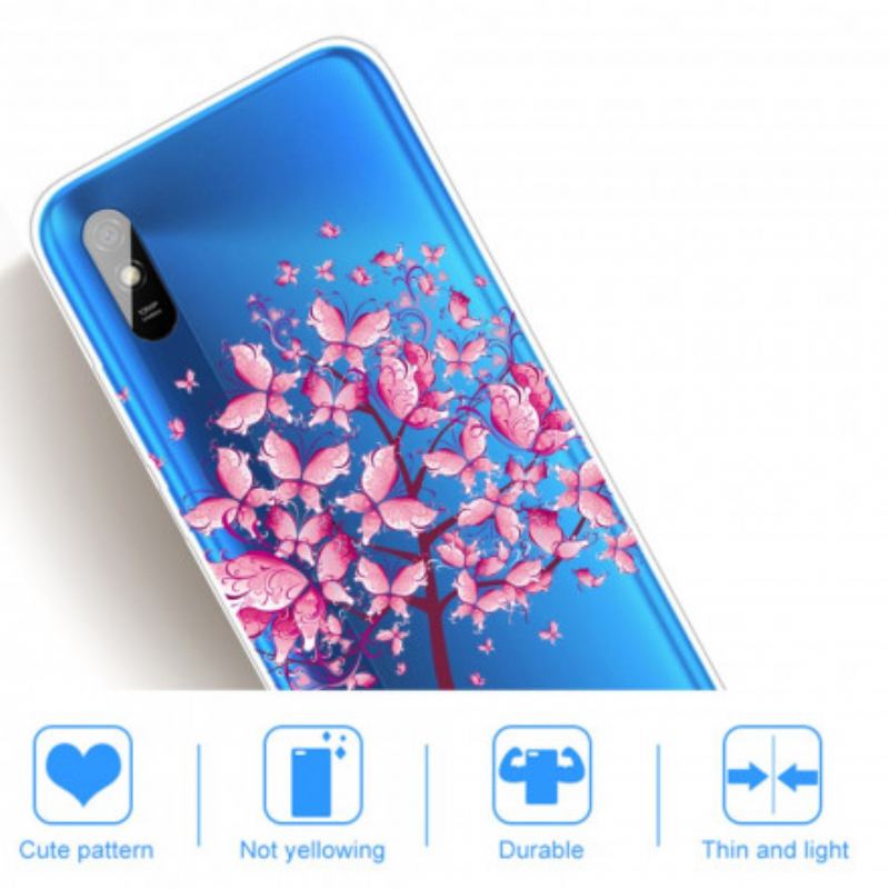 Mobilcover Xiaomi Redmi 9A Pink Træ Top