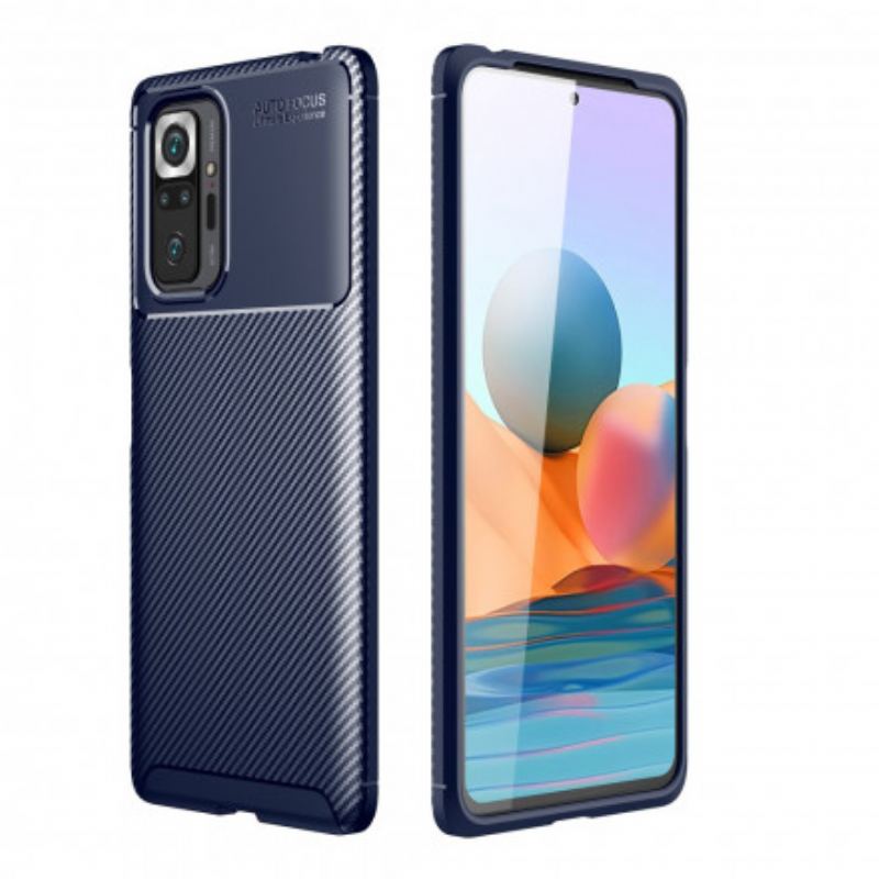 Cover Xiaomi Redmi Note 10 Pro Fleksibel Kulfibertekstur