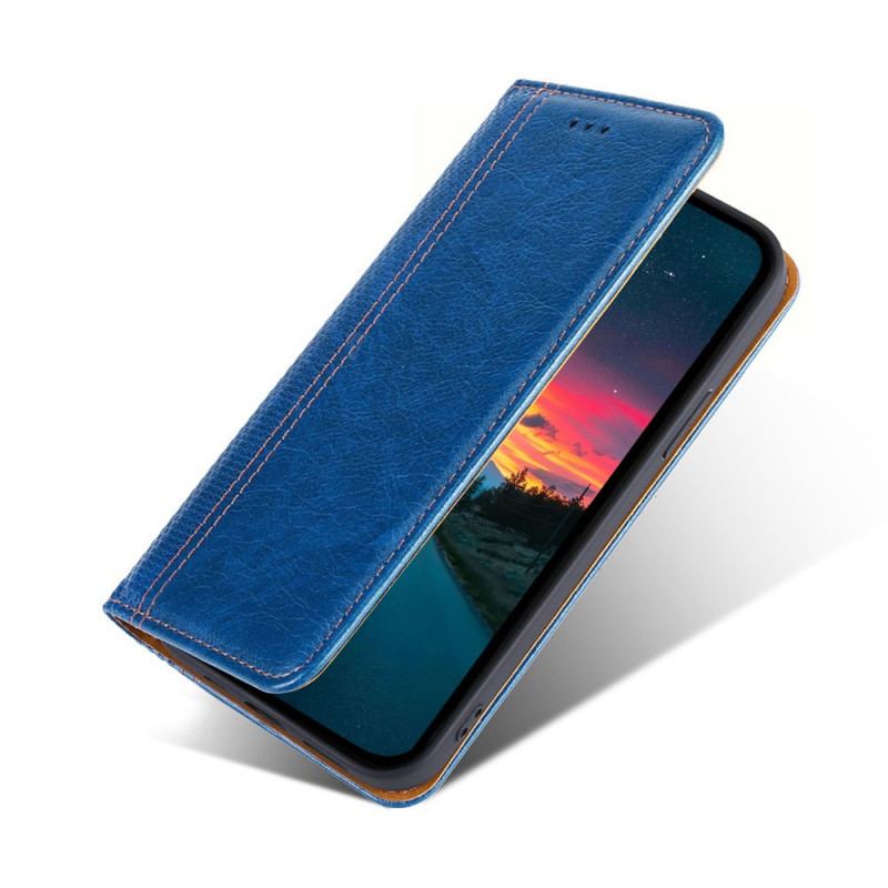 Cover Xiaomi Redmi Note 10 Pro Flip Cover Litchi Split Lædersøm